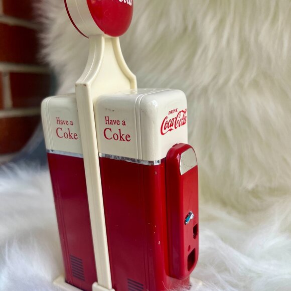 1993 Vintage Have a Coke Coca-Cola Salt and Pepper Shakers with Stand - Picture 2 of 5